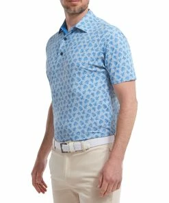FootJoy Shadow Palm Print Pique Mens Golf Polo Shirt -Drivers Sales 0nwlowjtdhn