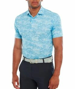 FootJoy Cloud Camo Lisle Mens Golf Polo Shirt -Drivers Sales 1mpr0ee4yhf