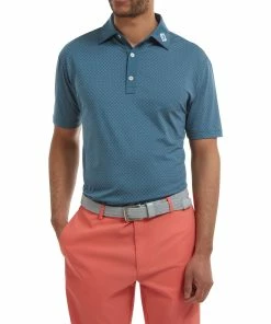 FootJoy Diamond Dot Print Lisle Mens Golf Polo Shirt -Drivers Sales 2ipe2bjbtsw