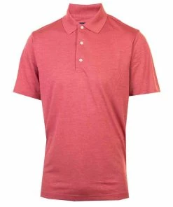 Greg Norman Mens Heathered UV Protection Golf Polo Shirt
