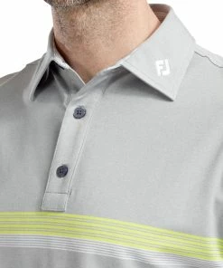 FootJoy Lisle Engineered Chestband Mens Golf Polo Shirt -Drivers Sales 5yv4how1ld5