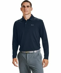 Under Armour Mens Performance Textured Long Sleeve Polo Shirt -Drivers Sales c1bnaqghax2