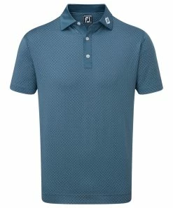 FootJoy Diamond Dot Print Lisle Mens Golf Polo Shirt