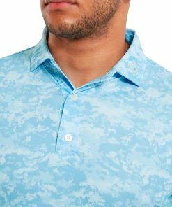 FootJoy Cloud Camo Lisle Mens Golf Polo Shirt -Drivers Sales dr054ldafxj