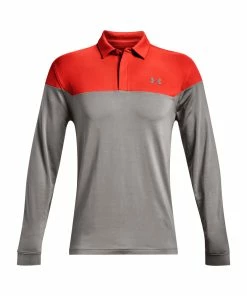 Under Armour Mens Long Sleeve Playoff Novelty Golf Polo Shirt