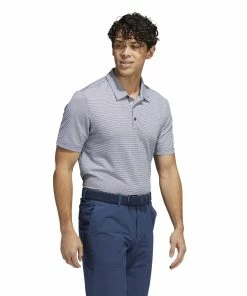 Adidas Mens Ottoman Stripe Golf Polo Shirt -Drivers Sales emgcofucllc