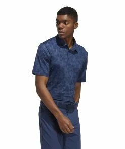 Adidas Mens Prime Blue Prisma Print Golf Polo Shirt -Drivers Sales eqikxsma4de