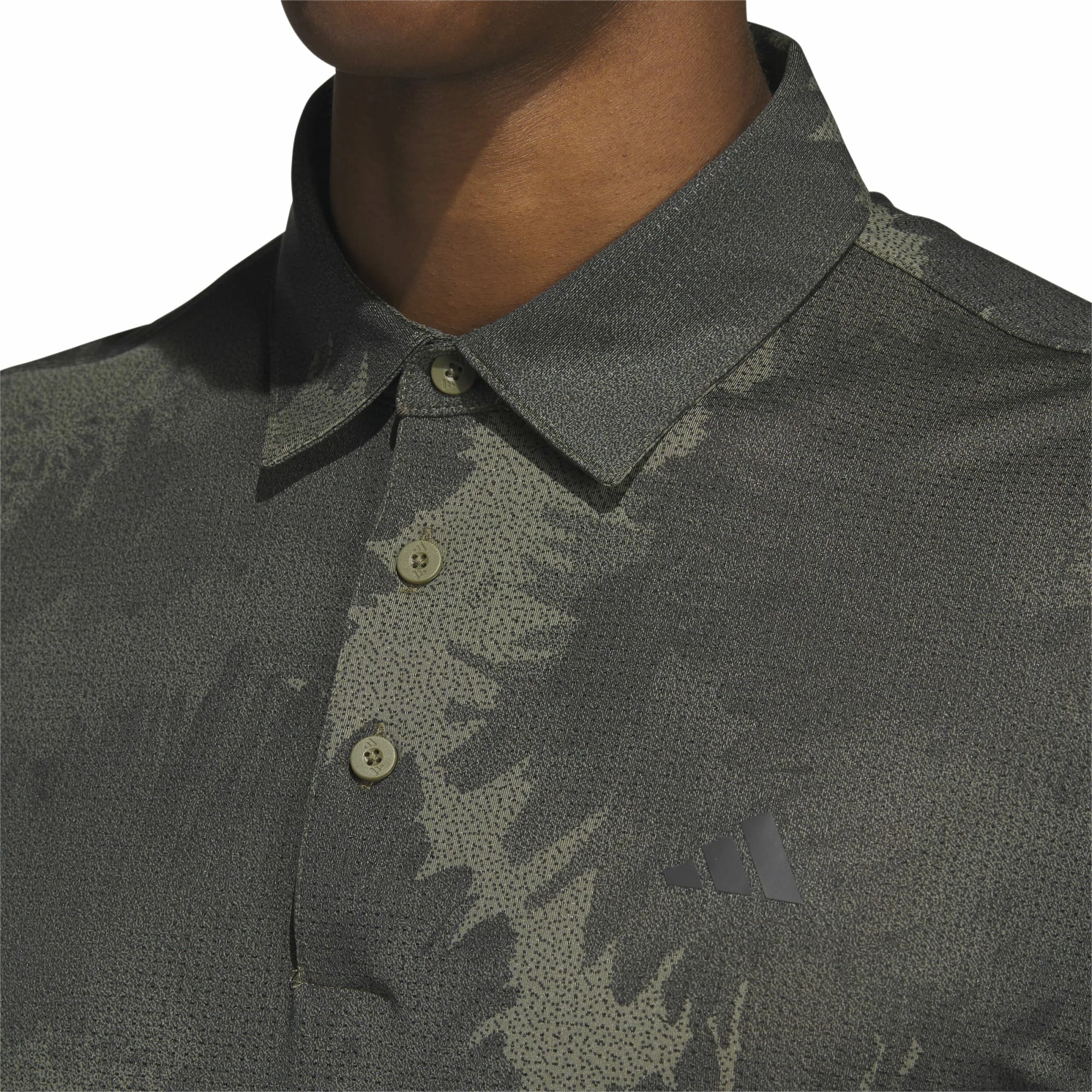 Adidas Golf Flower Mesh Print Mens Polo Shirt 8 Adidas Golf Flower Mesh Print Mens Polo Shirt - Image 6