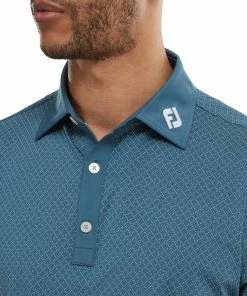FootJoy Diamond Dot Print Lisle Mens Golf Polo Shirt -Drivers Sales iibndpljqsk