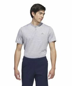 Adidas Golf Textured Stripe Mens Polo Shirt