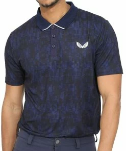 Castore Performance Geo Printed Mens Golf Polo Shirt
