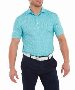 FootJoy Tossed Tulips Lisle Mens Golf Polo Shirt 9 FootJoy Tossed Tulips Lisle Mens Golf Polo Shirt -Drivers Sales ng13g1y1cc0