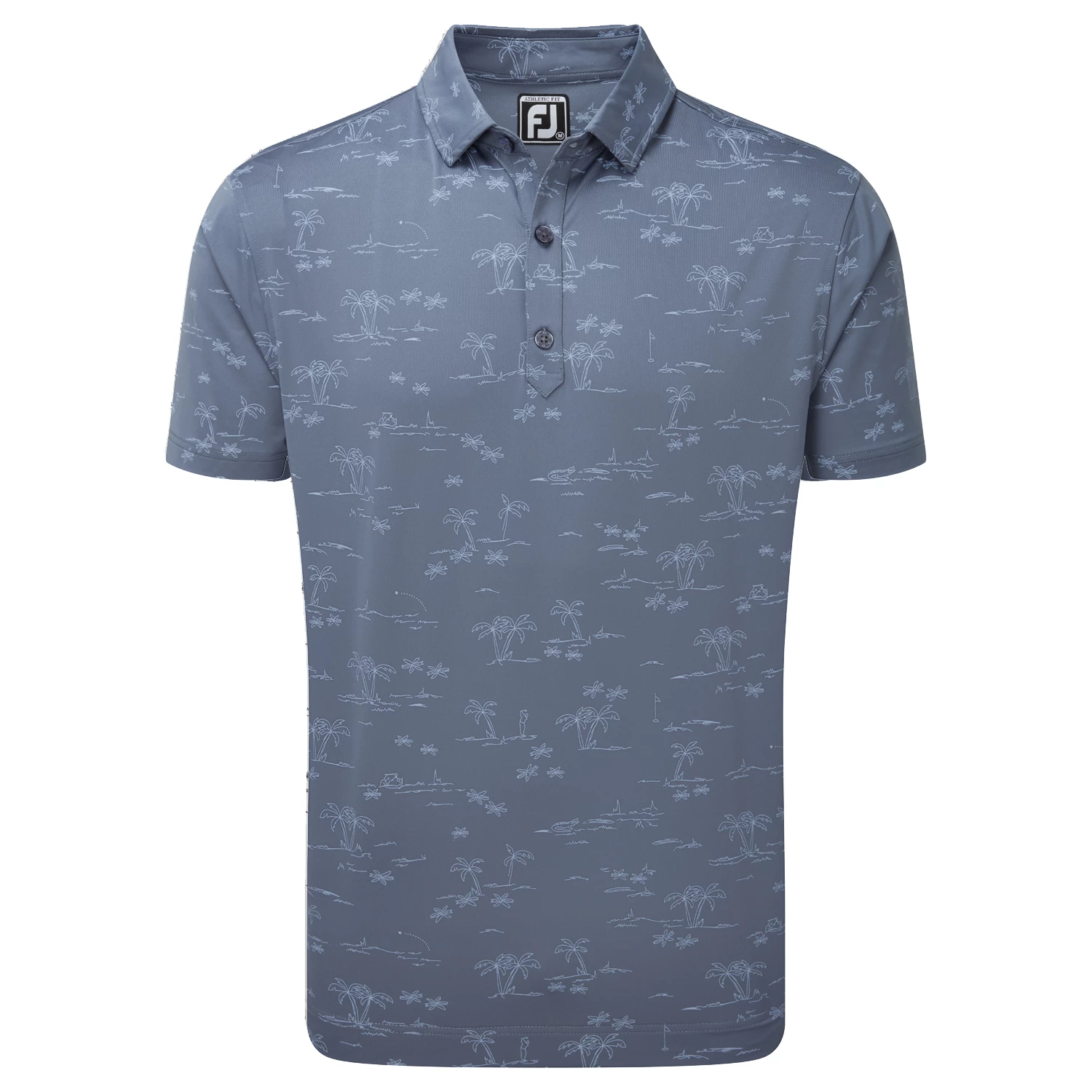 Footjoy Mens Tropic Golf Lisle Print Polo Shirt 3 Footjoy Mens Tropic Golf Lisle Print Polo Shirt