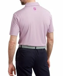 FootJoy Birdseye Jacquard With Stripe Trim Mens Golf Polo Shirt -Drivers Sales omzdub2w4g4