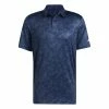 Adidas Mens Prime Blue Prisma Print Golf Polo Shirt