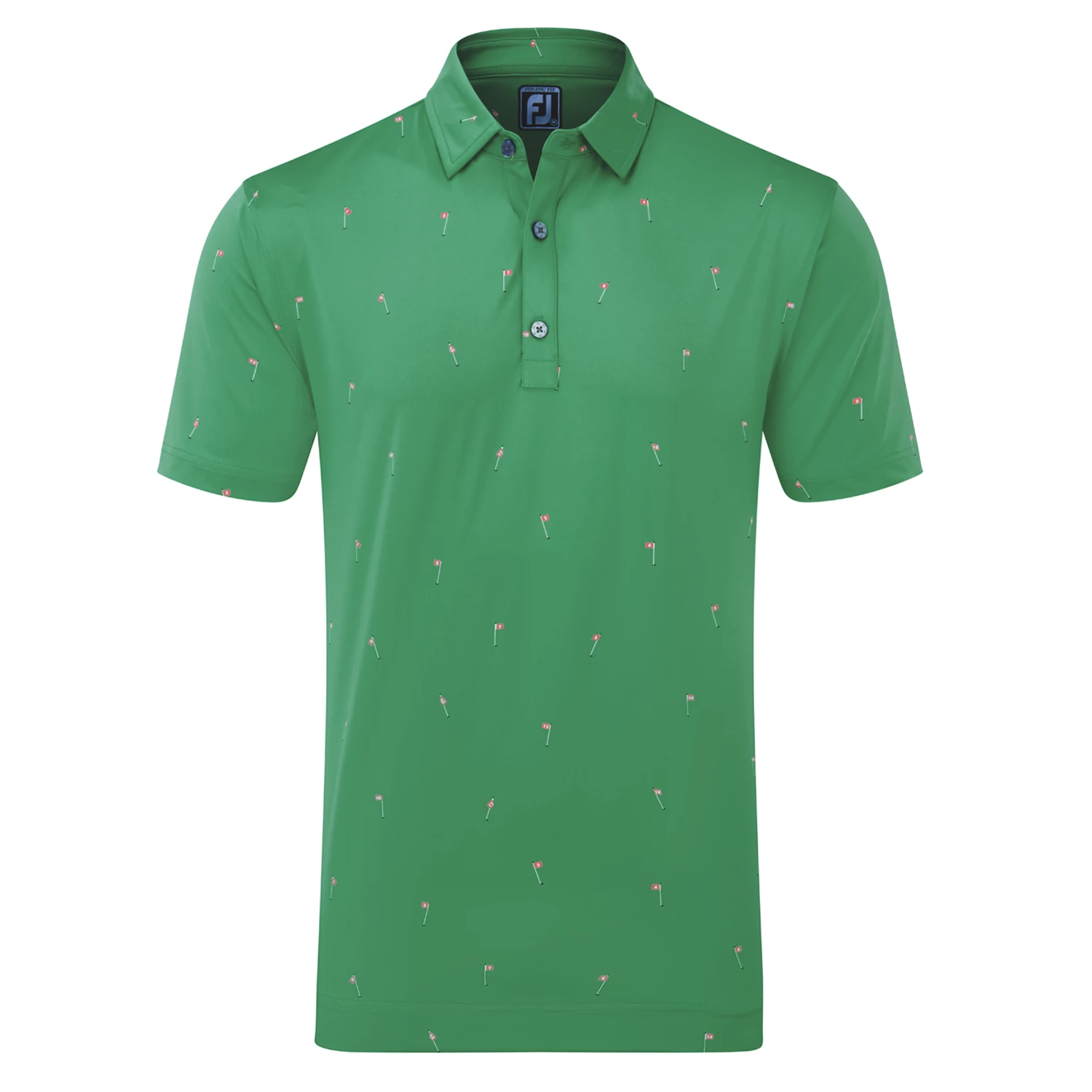 Footjoy Mens 18 Holes Lisle Print Polo Shirt 3 Footjoy Mens 18 Holes Lisle Print Polo Shirt