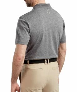 FootJoy Heather Pique Pinstripe Trim Mens Golf Polo Shirt -Drivers Sales qtqge1y2k5g