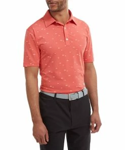 FootJoy School Of Fish Print Lisle Mens Golf Polo Shirt 9 FootJoy School Of Fish Print Lisle Mens Golf Polo Shirt -Drivers Sales sf03wylcykf