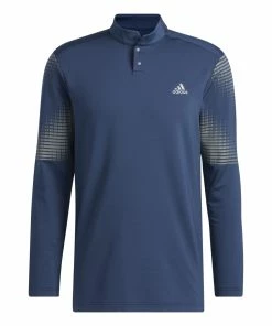Adidas Mens Statement Long Sleeve Golf Polo Shirt