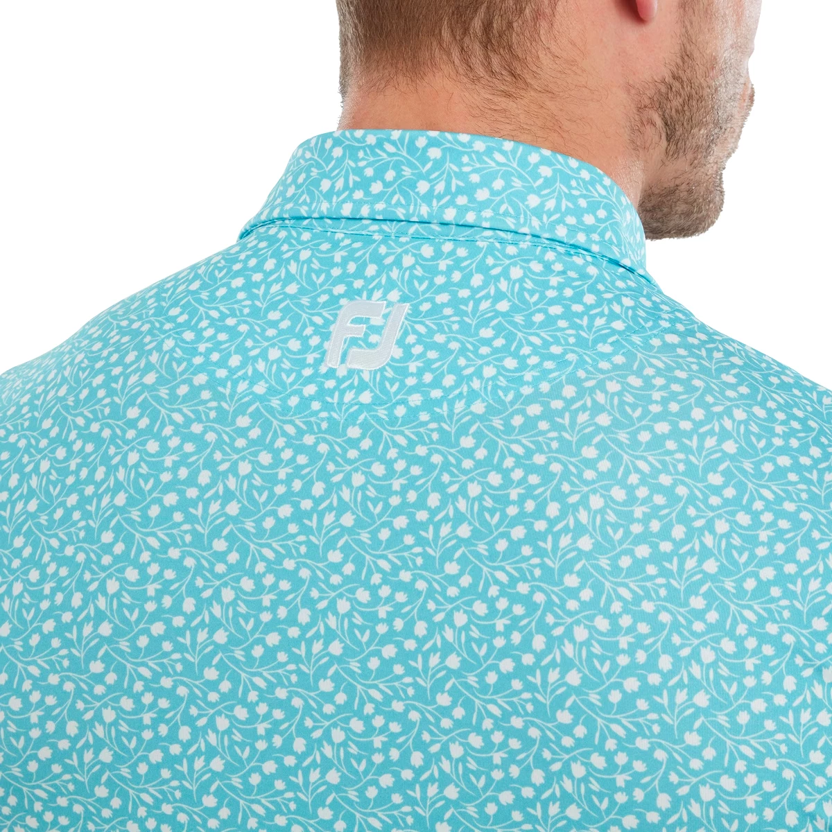 FootJoy Tossed Tulips Lisle Mens Golf Polo Shirt 7 FootJoy Tossed Tulips Lisle Mens Golf Polo Shirt - Image 5