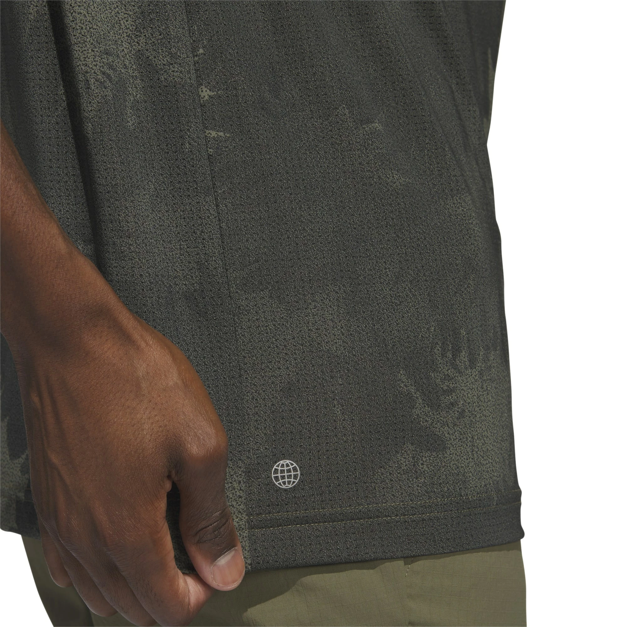 Adidas Golf Flower Mesh Print Mens Polo Shirt 9 Adidas Golf Flower Mesh Print Mens Polo Shirt - Image 7