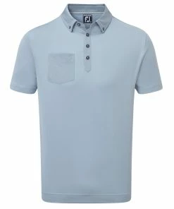 FootJoy Tonal Trim Solid With Pocket Lisle Mens Polo Shirt