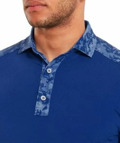 FootJoy Cloud Camo Trim Lisle Mens Golf Polo Shirt -Drivers Sales wzxlcwsunj1