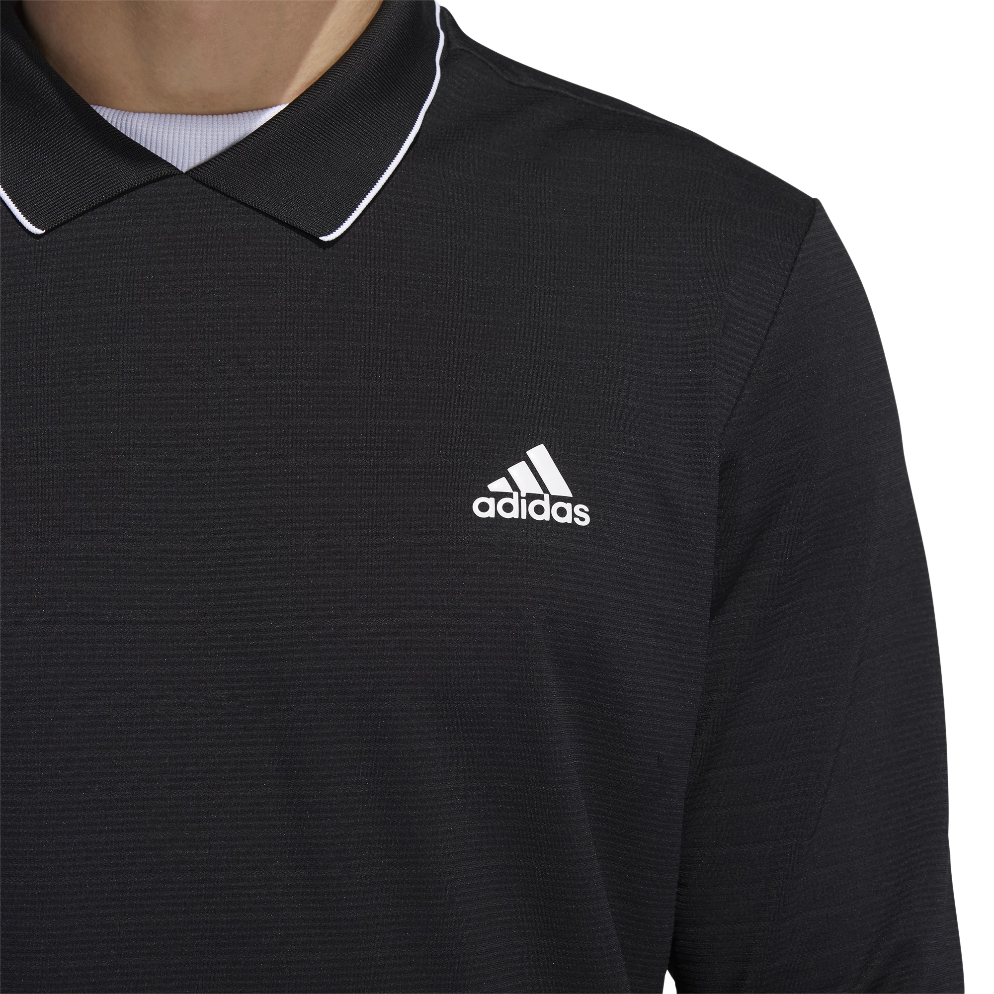 Adidas Golf Thermal Primegreen Long Sleeve Polo Shirt 6 Adidas Golf Thermal Primegreen Long Sleeve Polo Shirt - Image 4