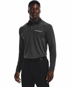 Under Armour Mens UA Playoff 2.0 Pocket Long Sleeve Golf Polo Shirt -Drivers Sales yspblahfm2x