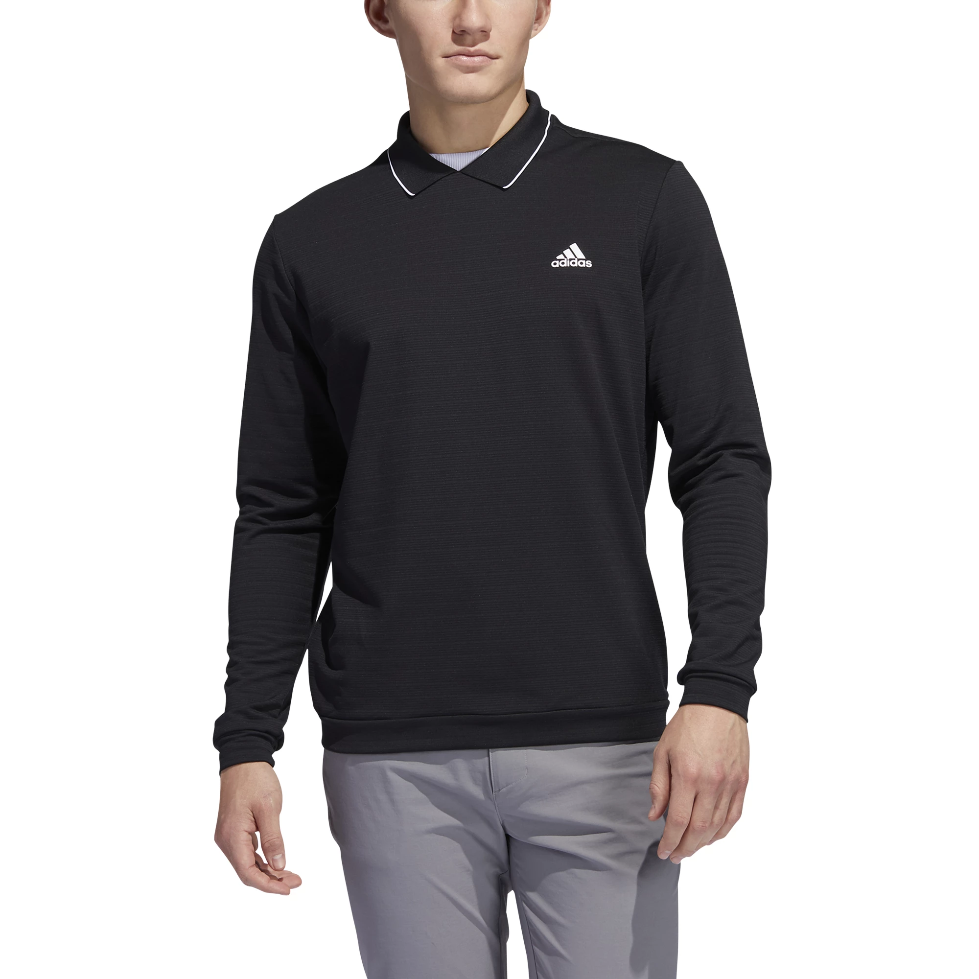 Adidas Golf Thermal Primegreen Long Sleeve Polo Shirt 8 Adidas Golf Thermal Primegreen Long Sleeve Polo Shirt - Image 6