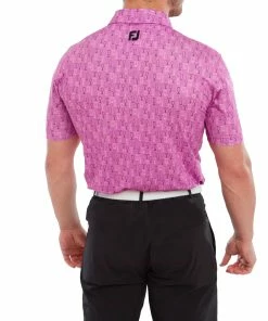 FootJoy Glass Print Lisle Mens Golf Polo Shirt -Drivers Sales zhqmdpchk4l
